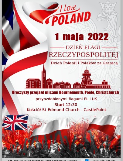 Biało-czerwona parada samochodowa w Bournemouth, Dzień Flagi RP – Polish Heritage Days